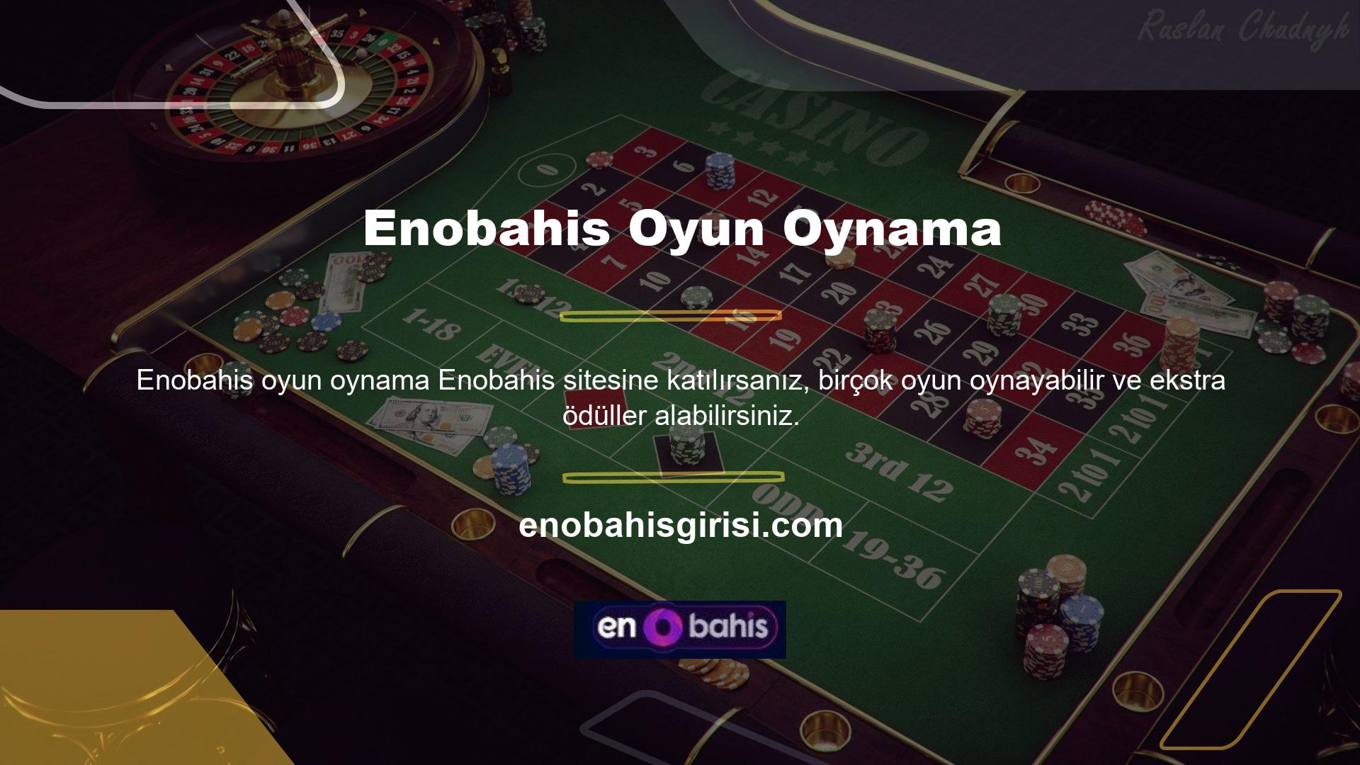 Enobahis sitesinde mola vermeden farklı oyunlar oynayabilirsiniz